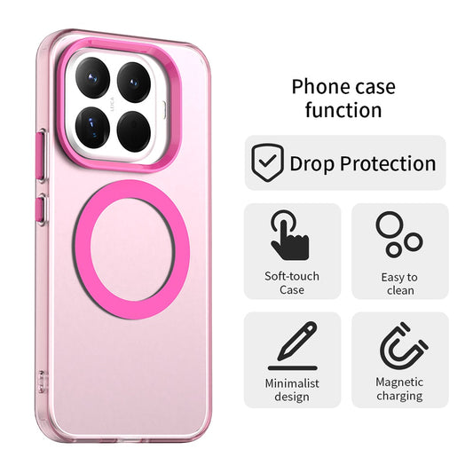 Coque MagSafe pour Xiaomi 17T Pro, Techsuit, CandyCase, Rose