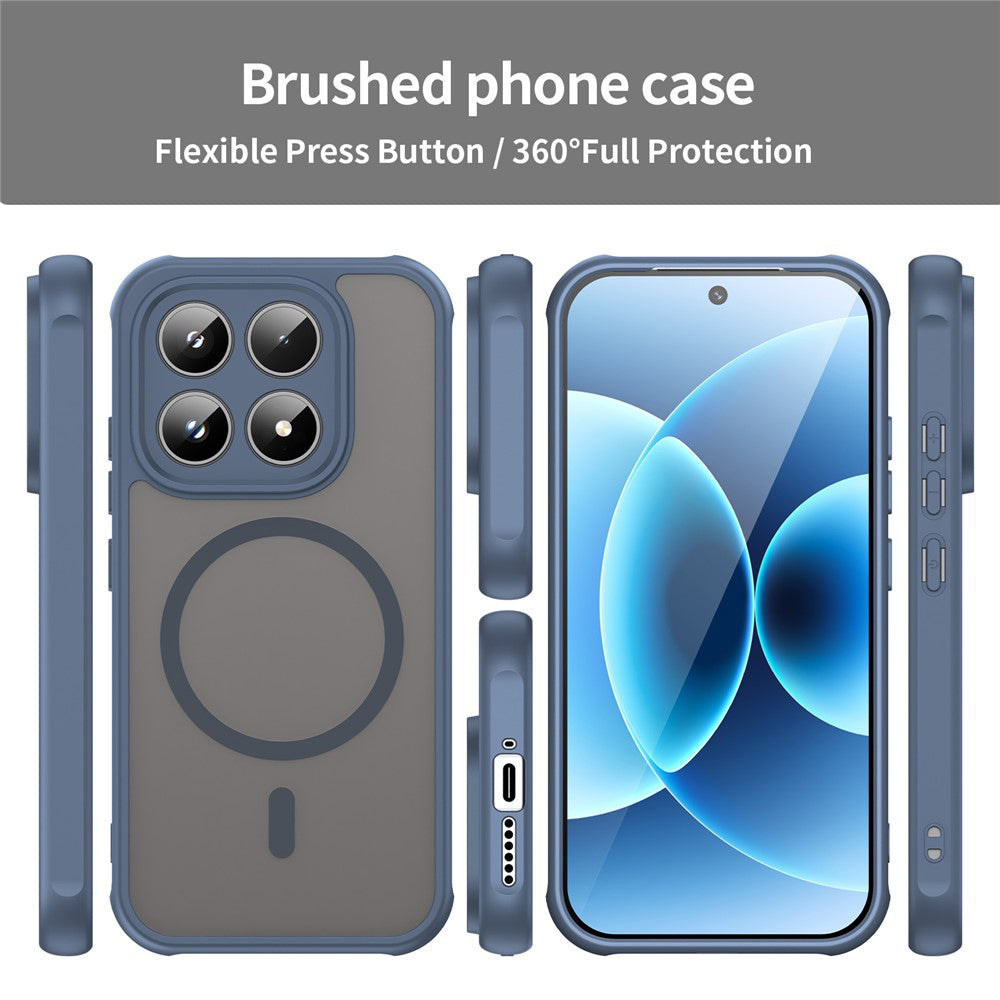 Coque MagSafe pour Xiaomi 17T Pro, Techsuit, HaloFrost II, Bleu marine