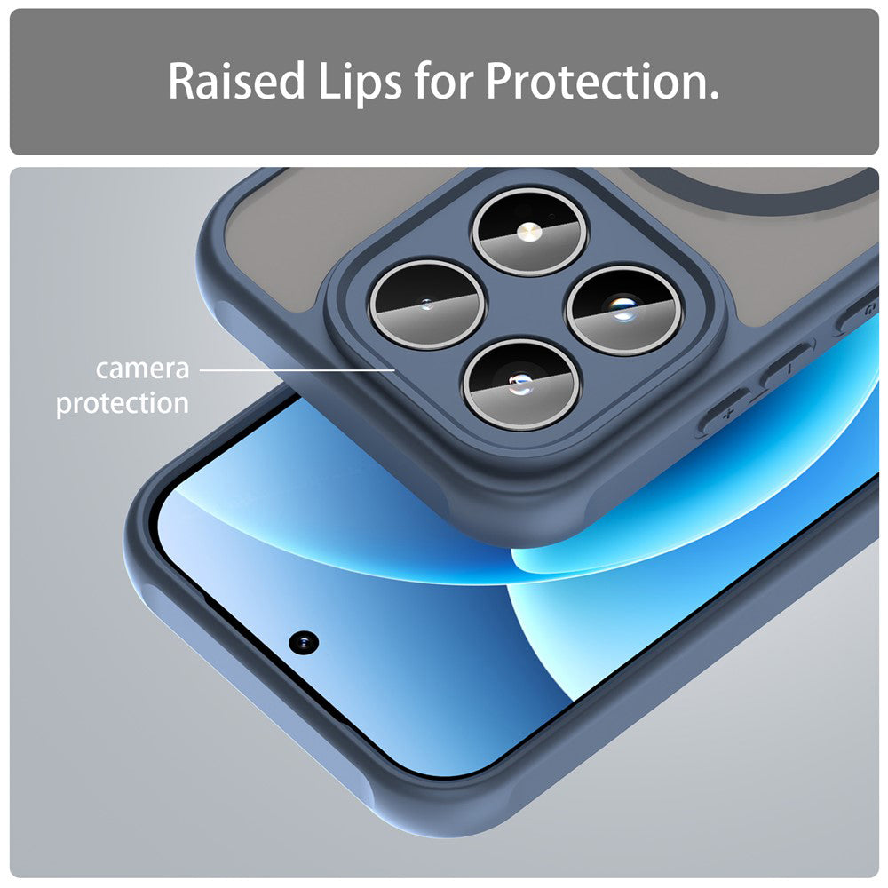 Coque MagSafe pour Xiaomi 17T, Techsuit, HaloFrost II, Bleu marine