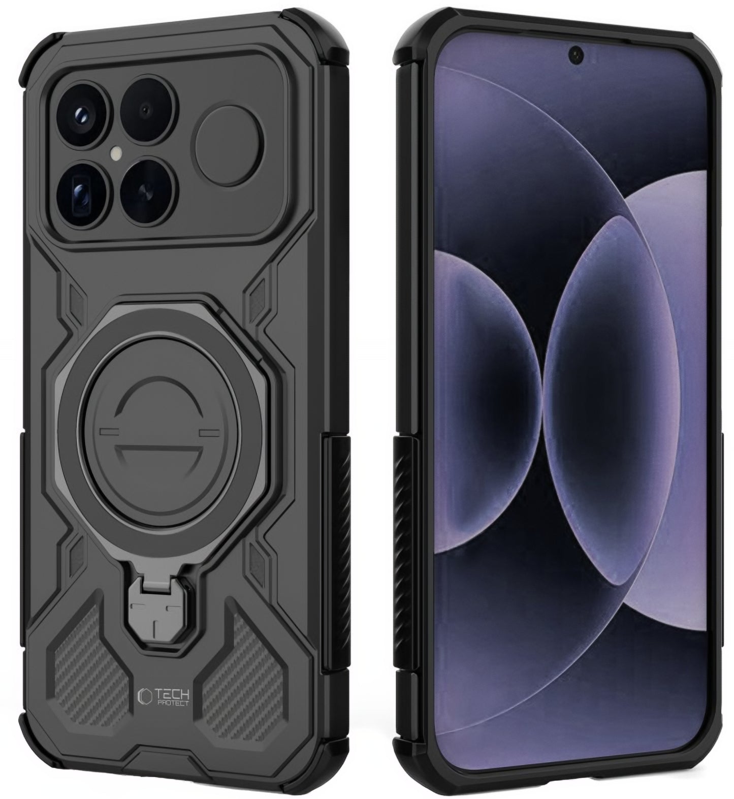 Étui MagSafe pour Xiaomi Poco F8 Ultra, Tech-Protect, TacticStand, Noir Mat