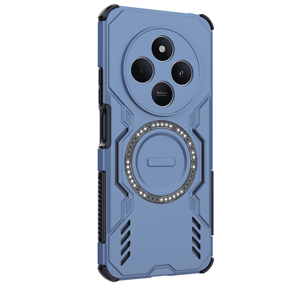 Coque MagSafe pour Xiaomi Poco C75 / Redmi 14C, Techsuit, ArmorMag, Bleue