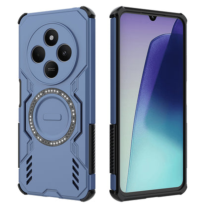Coque MagSafe pour Xiaomi Poco C75 / Redmi 14C, Techsuit, ArmorMag, Bleue