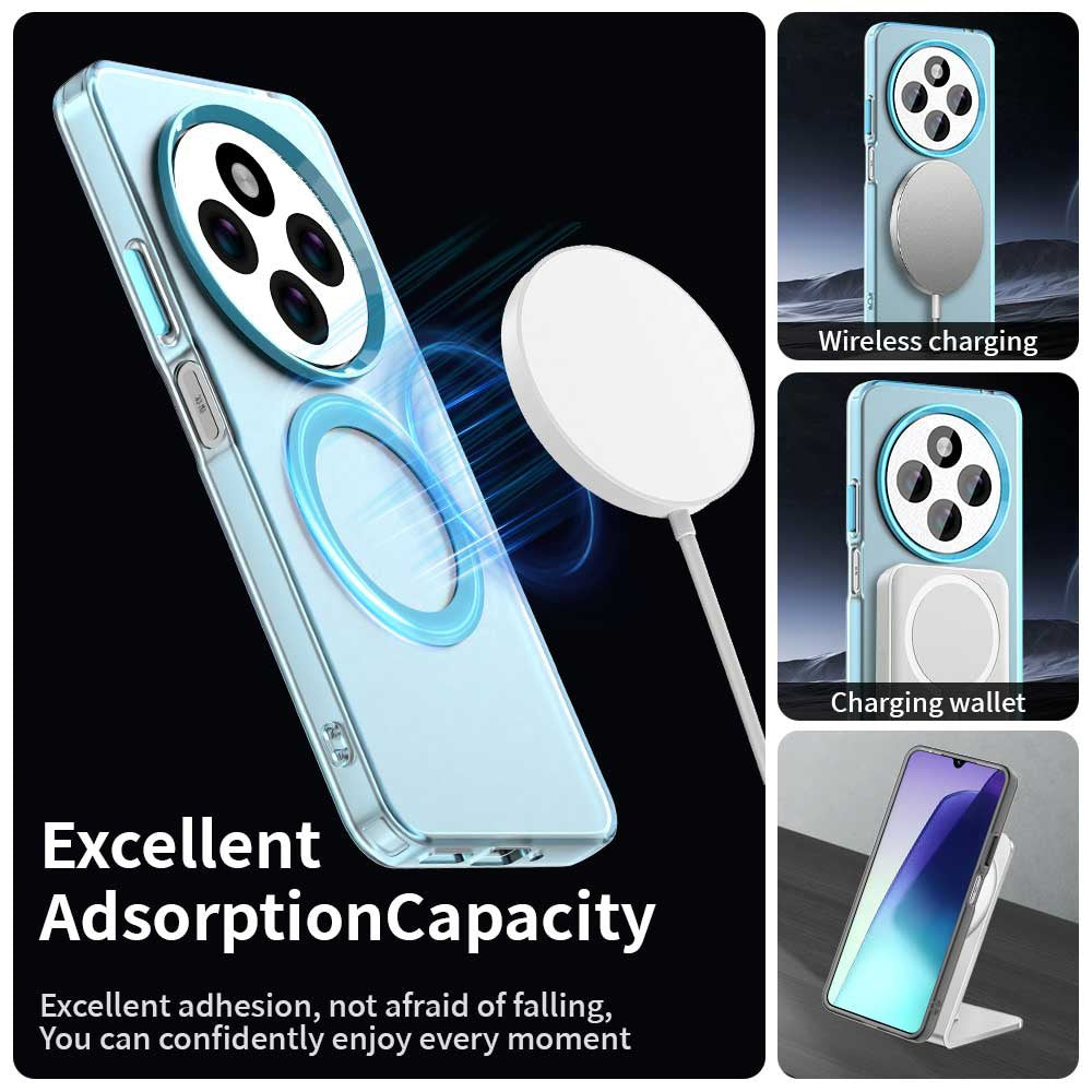 Coque MagSafe pour Xiaomi Poco C75 / Redmi 14C, Techsuit, CandyCase, Bleue