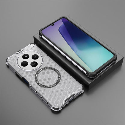 Coque MagSafe pour Xiaomi Poco C75 / Redmi 14C, Techsuit, HoneyComb Shield, Blanche
