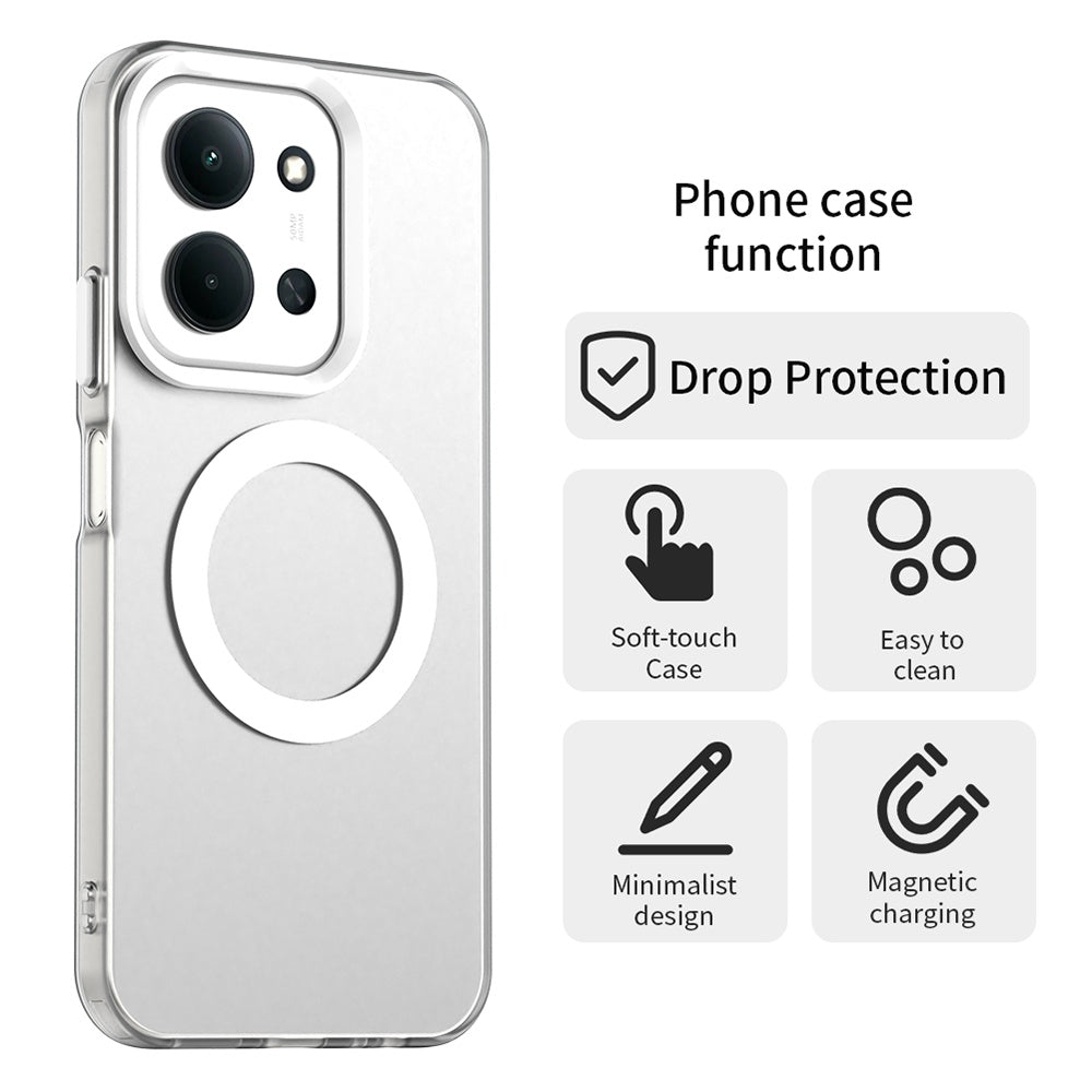MagSafe-Hülle für Xiaomi Poco C85 4G / Redmi 15C 5G / 15C 4G, Techsuit, CandyCase, Weiß