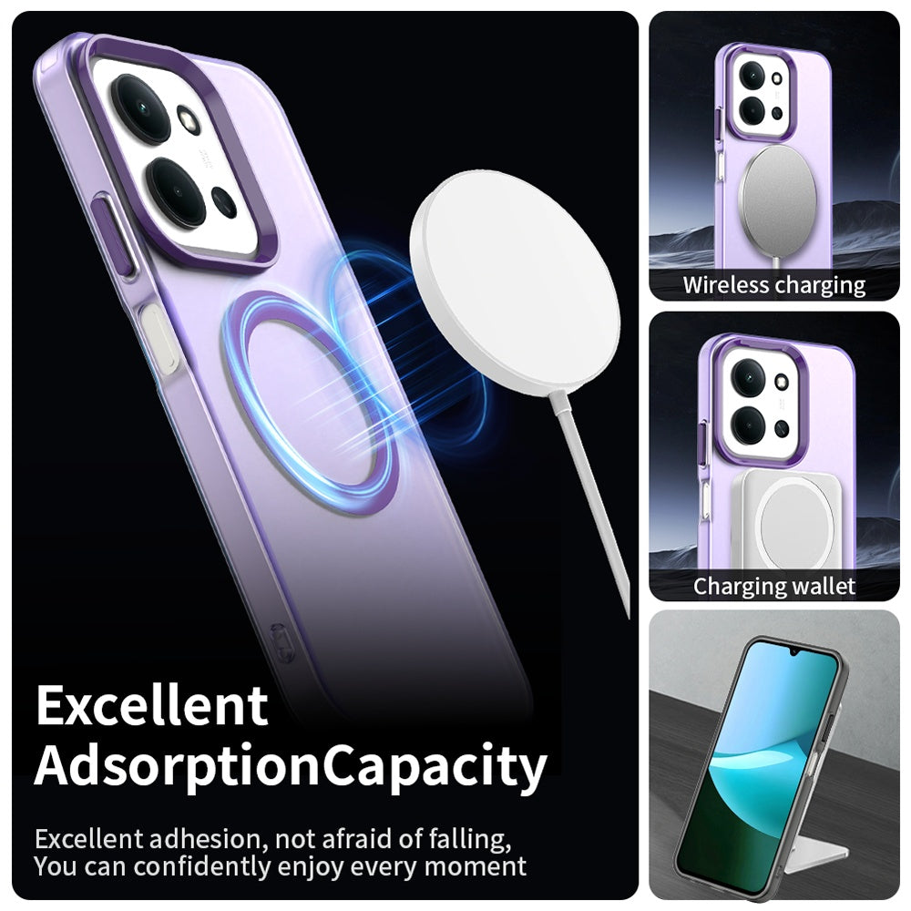 Coque MagSafe pour Xiaomi Poco C85 4G / Redmi 15C 5G / 15C 4G, Techsuit, CandyCase, Violet