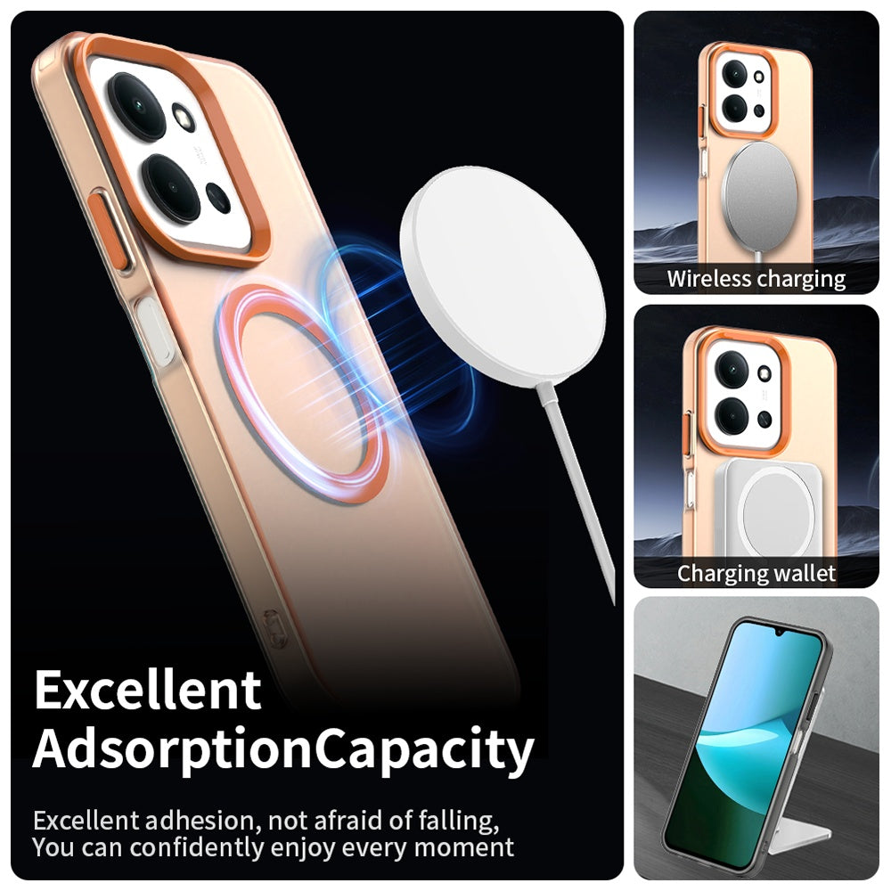 MagSafe-Hülle für Xiaomi Poco C85 4G / Redmi 15C 5G / 15C 4G, Techsuit, CandyCase, Orange