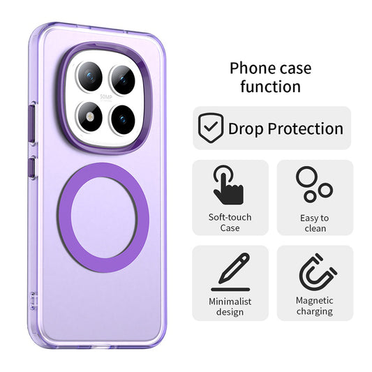 Housse MagSafe pour Xiaomi Poco M8 Pro / Redmi Note 15 Pro+ 5G, Techsuit, CandyCase, Violet