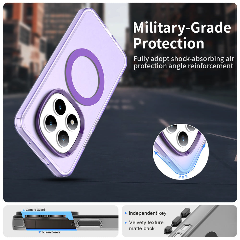 Housse MagSafe pour Xiaomi Poco M8 Pro / Redmi Note 15 Pro+ 5G, Techsuit, CandyCase, Violet