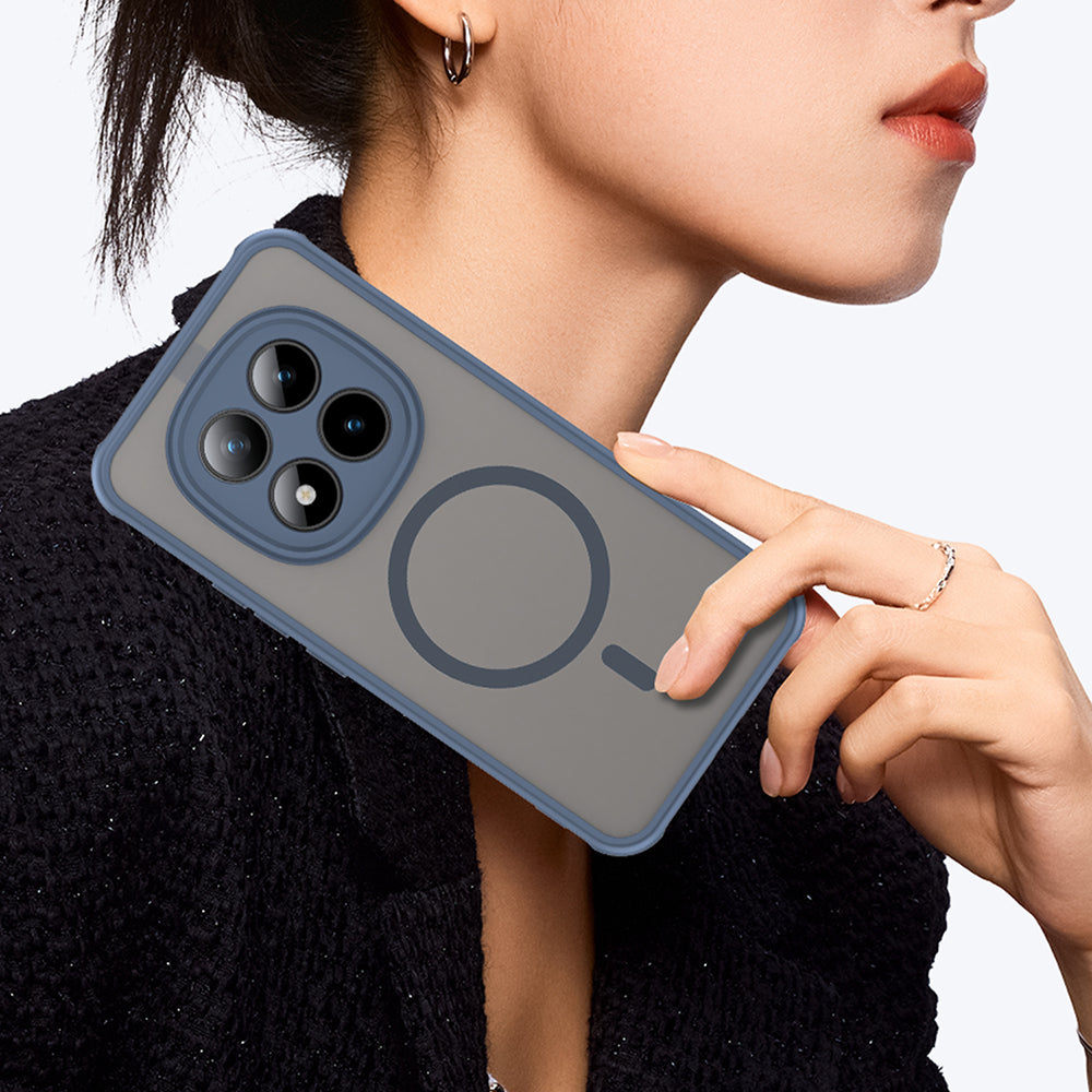 MagSafe Hülle für Xiaomi Poco M8 Pro / Redmi Note 15 Pro+ 5G, Techsuit, HaloFrost II, Marineblau