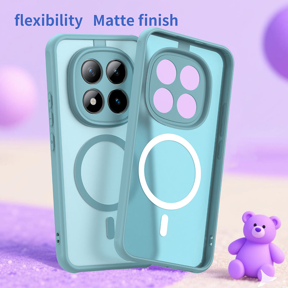 Coque MagSafe pour Xiaomi Poco M8 Pro / Redmi Note 15 Pro+ 5G, Techsuit, HaloFrost II, Vert Clair