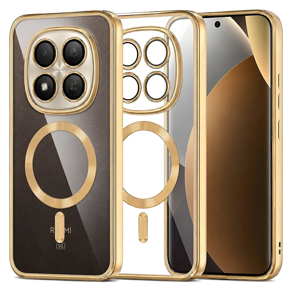 MagSafe-Hülle für Xiaomi Poco M8 Pro / Redmi Note 15 Pro+ 5G, Techsuit, Luxury Crystal, Gold