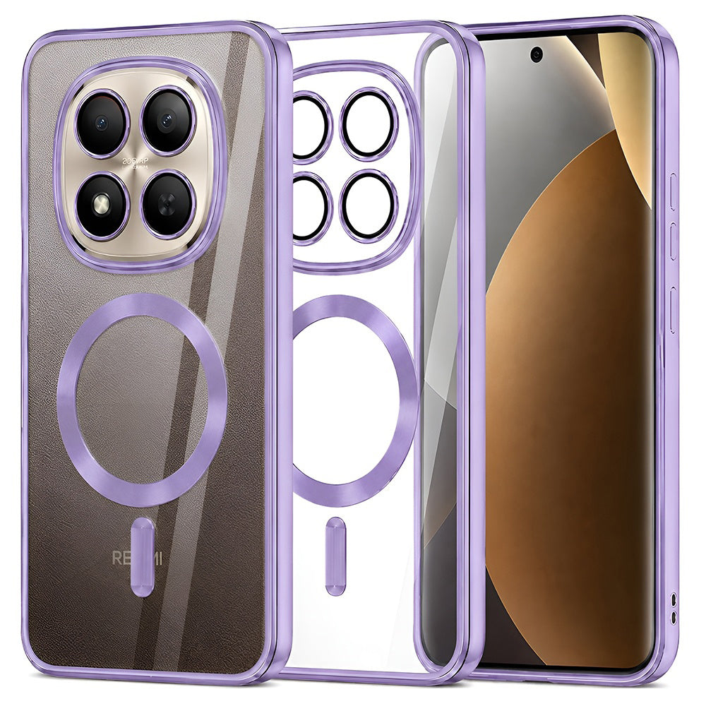Coque MagSafe pour Xiaomi Poco M8 Pro / Redmi Note 15 Pro+ 5G, Techsuit, Luxury Crystal, Violet Clair