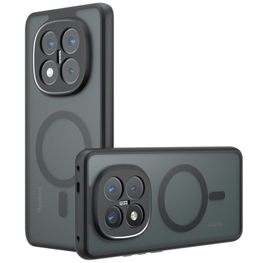 MagSafe-Hülle für Xiaomi Poco X7 / Note 14 Pro 5G, Techsuit, PureFrost, Schwarz