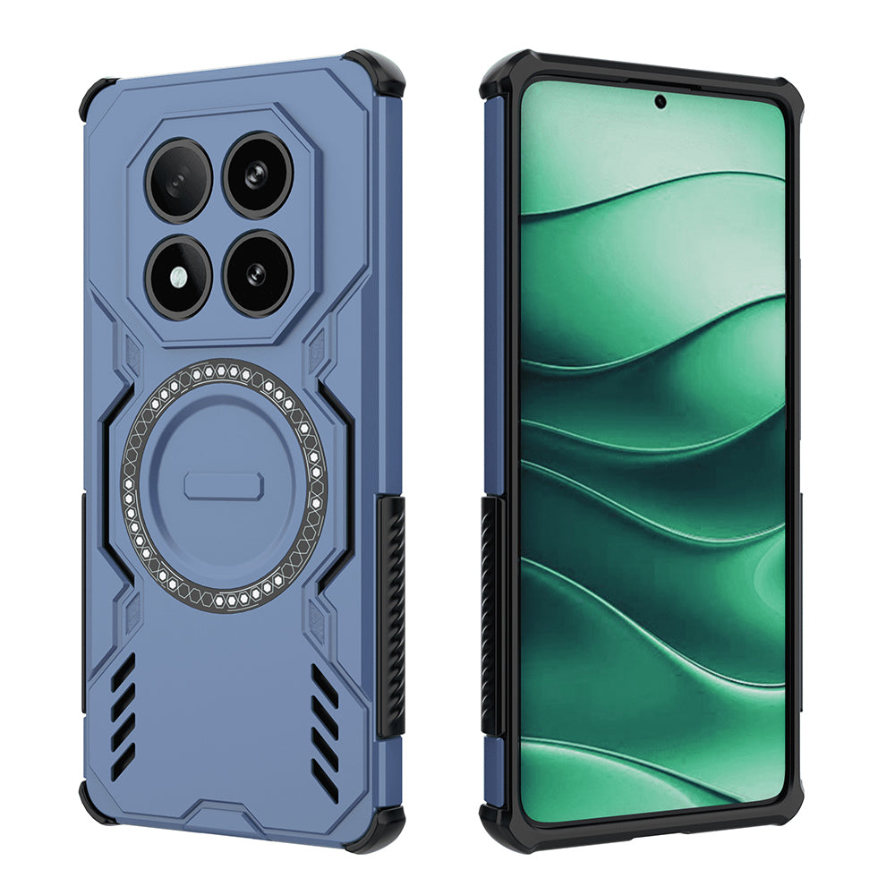 Coque MagSafe pour Xiaomi Poco X7 / Redmi Note 14 Pro 5G, Techsuit, ArmorMag, Bleue
