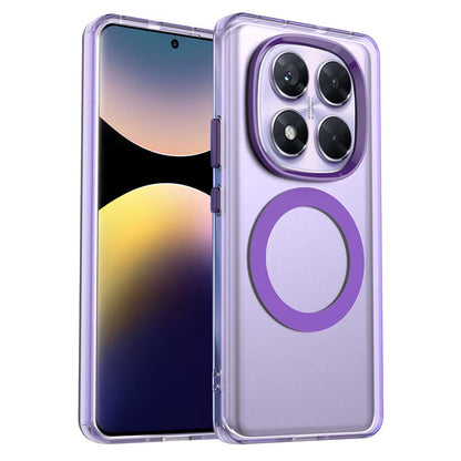 Coque MagSafe pour Xiaomi Poco X7 / Redmi Note 14 Pro 5G, Techsuit, CandyCase, Violet