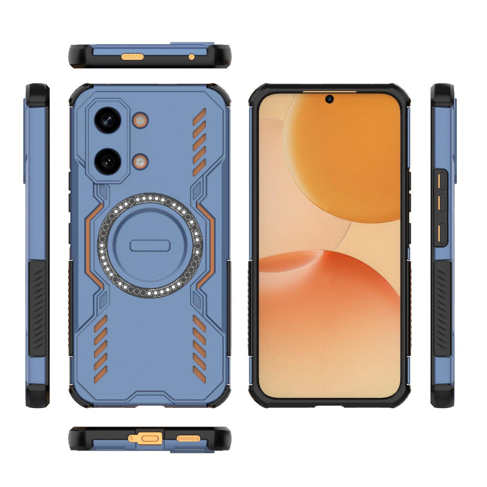 Coque MagSafe pour Xiaomi Poco X8 Pro Max, Techsuit, ArmorMag, Bleue