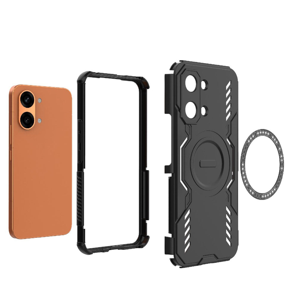 Coque MagSafe pour Xiaomi Poco X8 Pro Max, Techsuit, ArmorMag, Noire