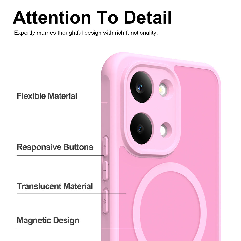 MagSafe-Hülle für Xiaomi Poco X8 Pro Max, Techsuit, HaloFrost II, Rosa