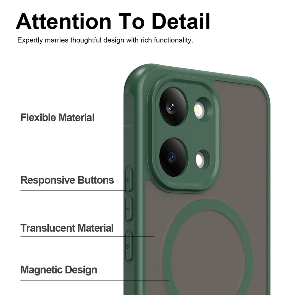 Coque MagSafe pour Xiaomi Poco X8 Pro Max, Techsuit, HaloFrost II, Vert