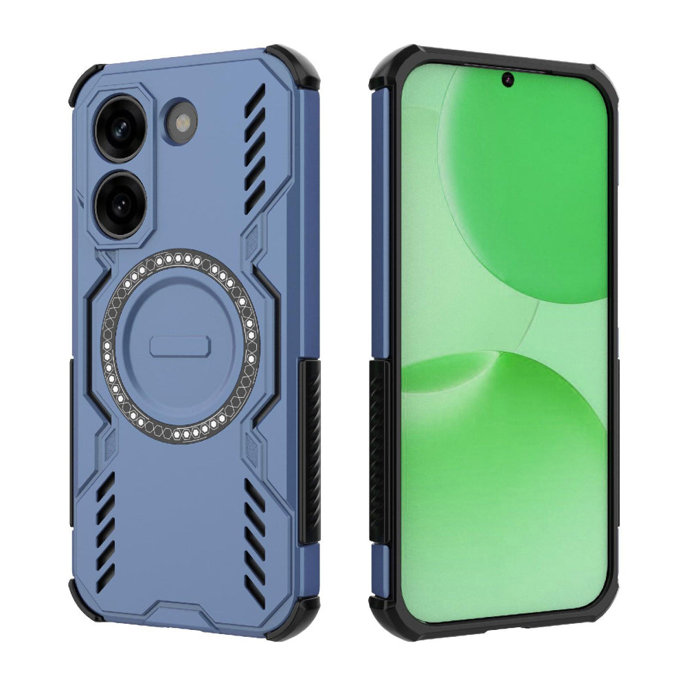 Coque MagSafe pour Xiaomi Poco X8 Pro, Techsuit, ArmorMag, Bleue