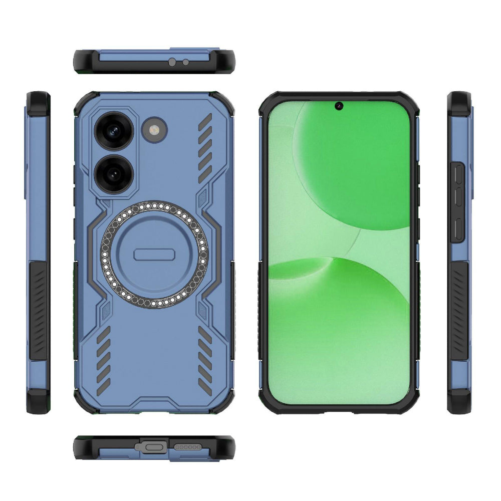 Coque MagSafe pour Xiaomi Poco X8 Pro, Techsuit, ArmorMag, Bleue