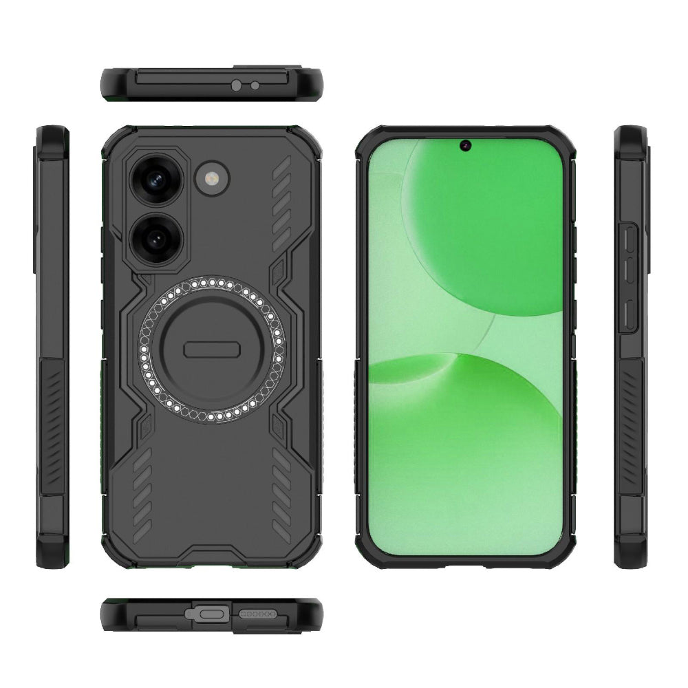 Coque MagSafe pour Xiaomi Poco X8 Pro, Techsuit, ArmorMag, Noire