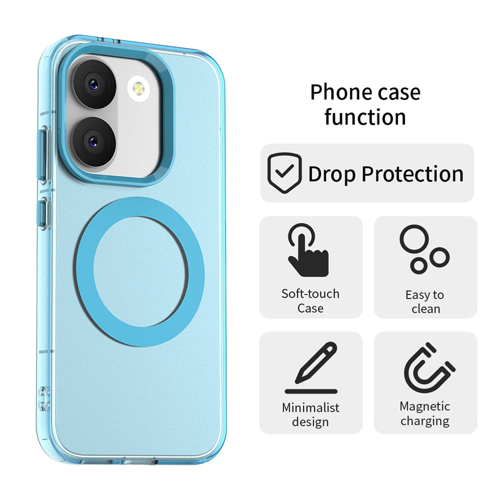 Coque MagSafe pour Xiaomi Poco X8 Pro, Techsuit, CandyCase, Bleue