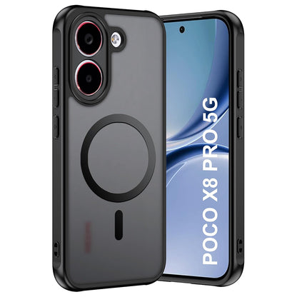 MagSafe-Hülle für Xiaomi Poco X8 Pro, Techsuit, PureFrost, Satin Schwarz