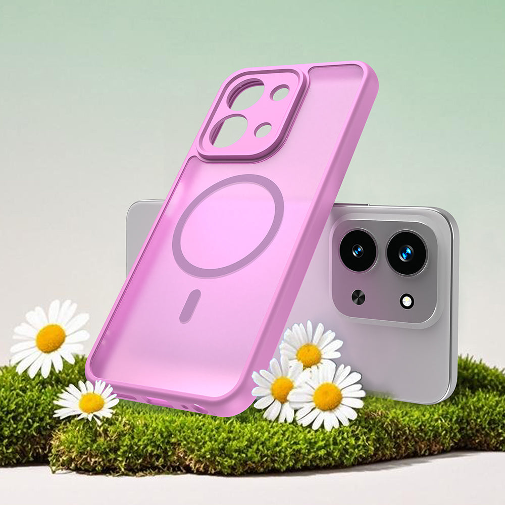 Étui MagSafe pour Xiaomi Redmi 15C 5G / 15C 4G, Techsuit, HaloFrost II, Rose