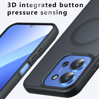 Coque MagSafe pour Xiaomi Redmi 15C 5G / 15C 4G, Techsuit, PureFrost, Noir Satiné