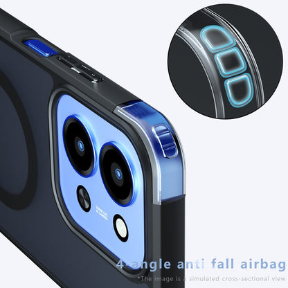 Coque MagSafe pour Xiaomi Redmi 15C 5G / 15C 4G, Techsuit, PureFrost, Noir Satiné