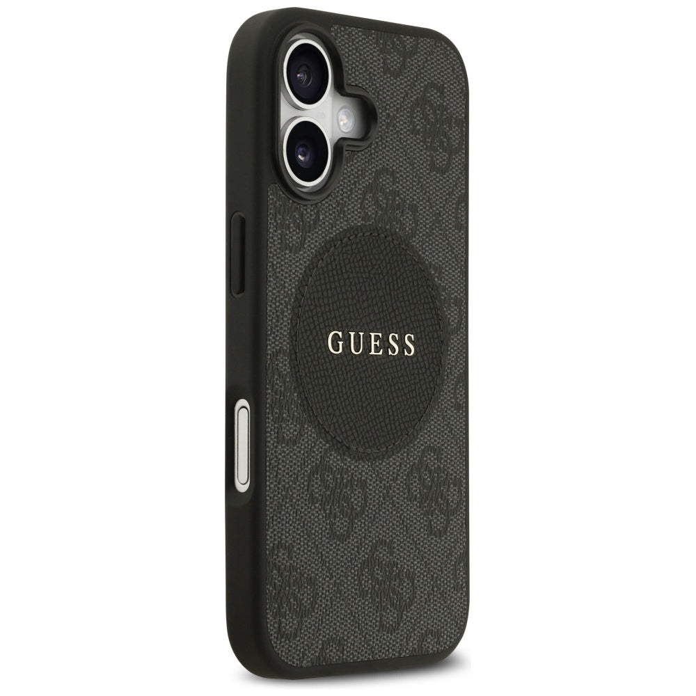 Étui MagSafe pour Apple iPhone 17, Guess, 4G Circle Classic Logo, Noir