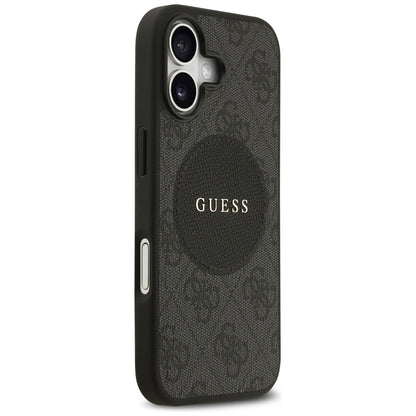 Étui MagSafe pour Apple iPhone 17, Guess, 4G Circle Classic Logo, Noir