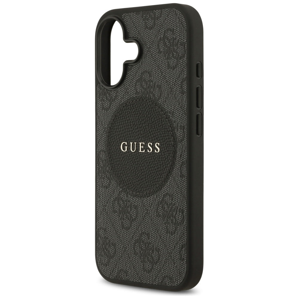 Étui MagSafe pour Apple iPhone 17, Guess, 4G Circle Classic Logo, Noir