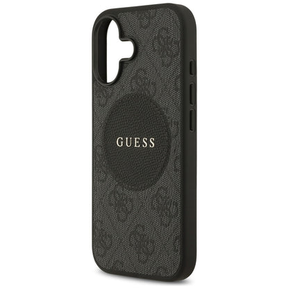 Étui MagSafe pour Apple iPhone 17, Guess, 4G Circle Classic Logo, Noir