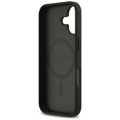 Étui MagSafe pour Apple iPhone 17, Guess, 4G Circle Classic Logo, Noir