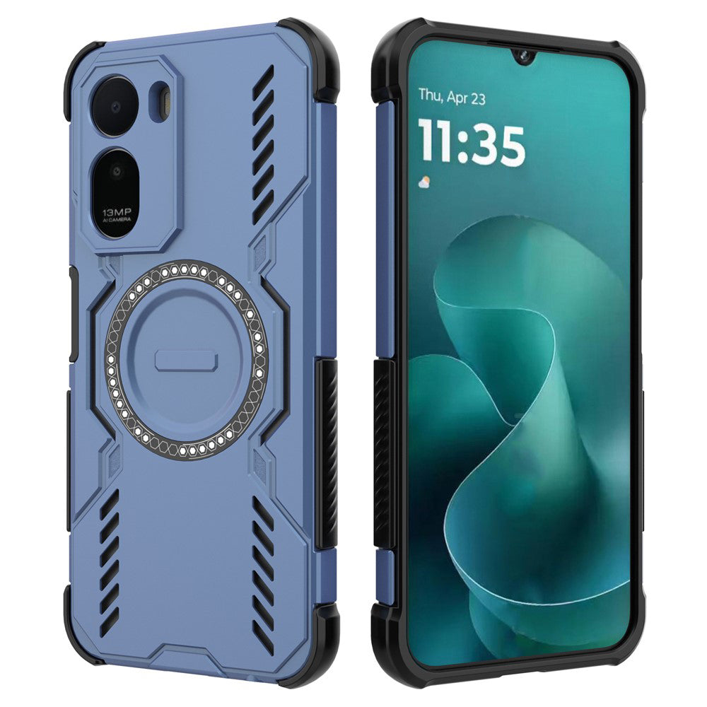 Coque MagSafe pour Xiaomi Redmi A7 Pro 4G, Techsuit, ArmorMag, Bleue