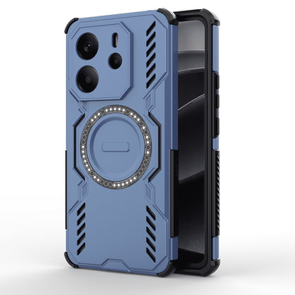 Coque MagSafe pour Xiaomi Redmi Note 14 4G (Régional), Techsuit, ArmorMag, Bleue