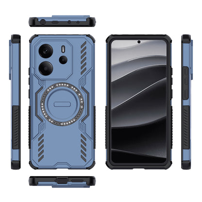 Coque MagSafe pour Xiaomi Redmi Note 14 4G (Régional), Techsuit, ArmorMag, Bleue