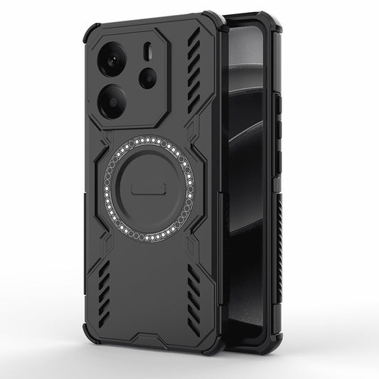 Coque MagSafe pour Xiaomi Redmi Note 14 4G (Régional), Techsuit, ArmorMag, Noire