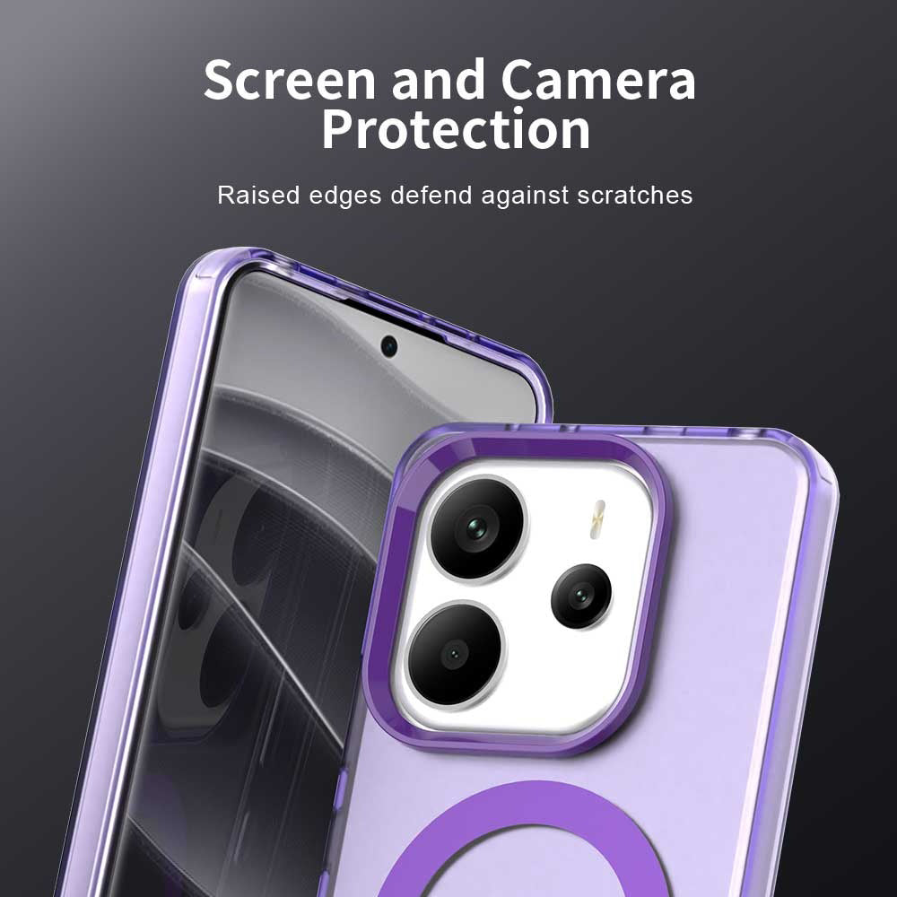 Coque MagSafe pour Xiaomi Redmi Note 14 4G (Régional), Techsuit, CandyCase, Violet