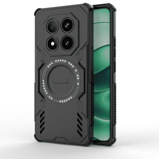 Coque MagSafe pour Xiaomi Redmi Note 14 Pro 4G, Techsuit, ArmorMag, Noire