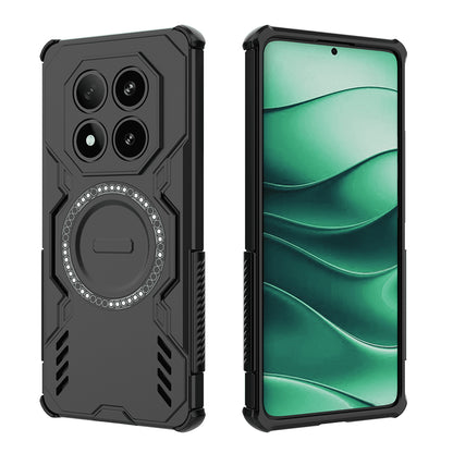 Coque MagSafe pour Xiaomi Redmi Note 14 Pro 4G, Techsuit, ArmorMag, Noire