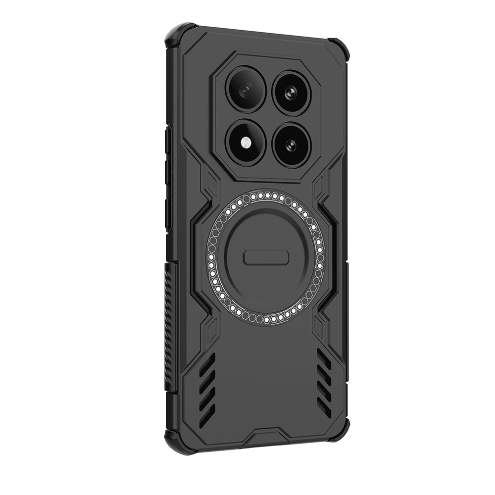 Coque MagSafe pour Xiaomi Redmi Note 14 Pro 4G, Techsuit, ArmorMag, Noire