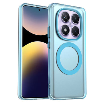 Coque MagSafe pour Xiaomi Redmi Note 14 Pro 4G, Techsuit, CandyCase, Bleue