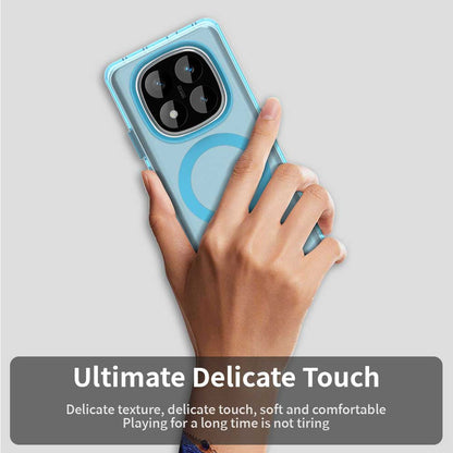 Coque MagSafe pour Xiaomi Redmi Note 14 Pro 4G, Techsuit, CandyCase, Bleue