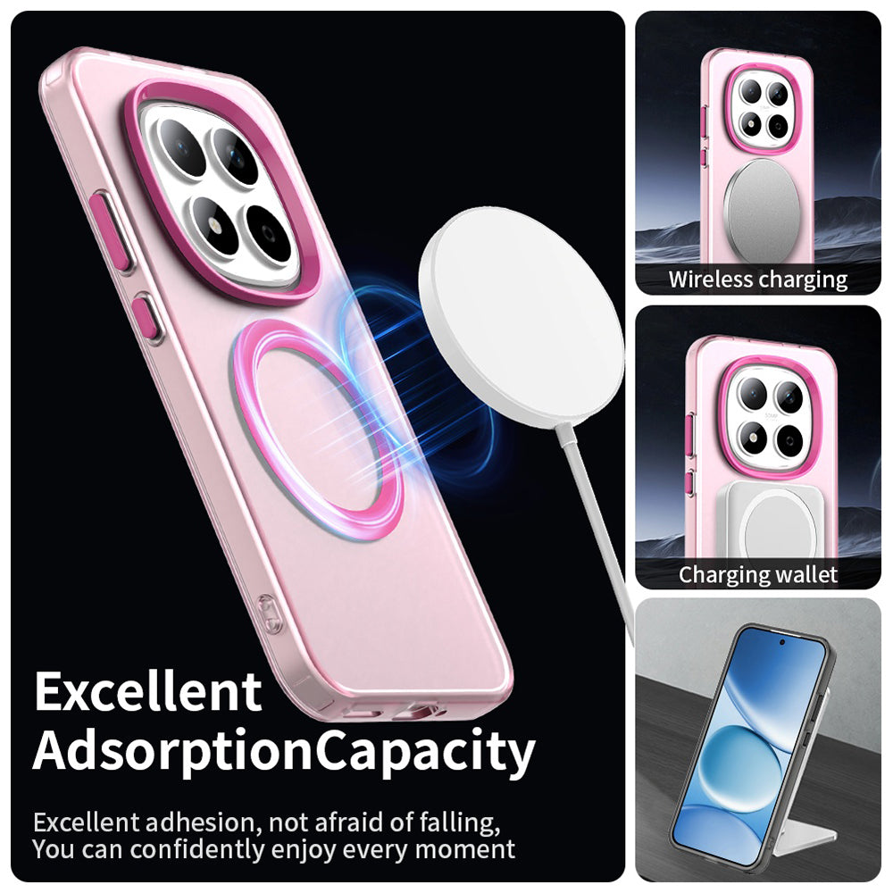 MagSafe Hülle für Xiaomi Redmi Note 15 Pro 5G, Techsuit, CandyCase, Rosa