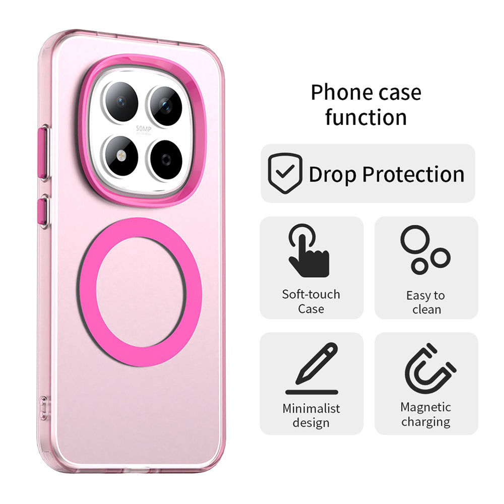 MagSafe Hülle für Xiaomi Redmi Note 15 Pro 5G, Techsuit, CandyCase, Rosa