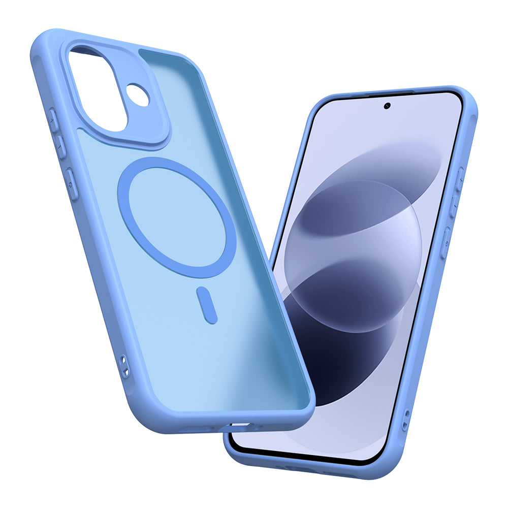 Coque MagSafe pour Xiaomi Redmi Note 17 4G / Note 17 5G, Techsuit, HaloFrost II, bleue